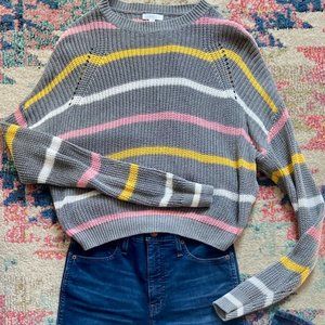 Long sleeved striped sweater